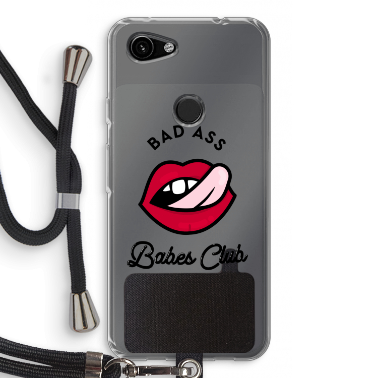Badass Babes Club: Pixel 3a Transparant Hoesje met koord