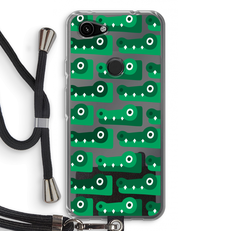 Crocs: Pixel 3a Transparant Hoesje met koord