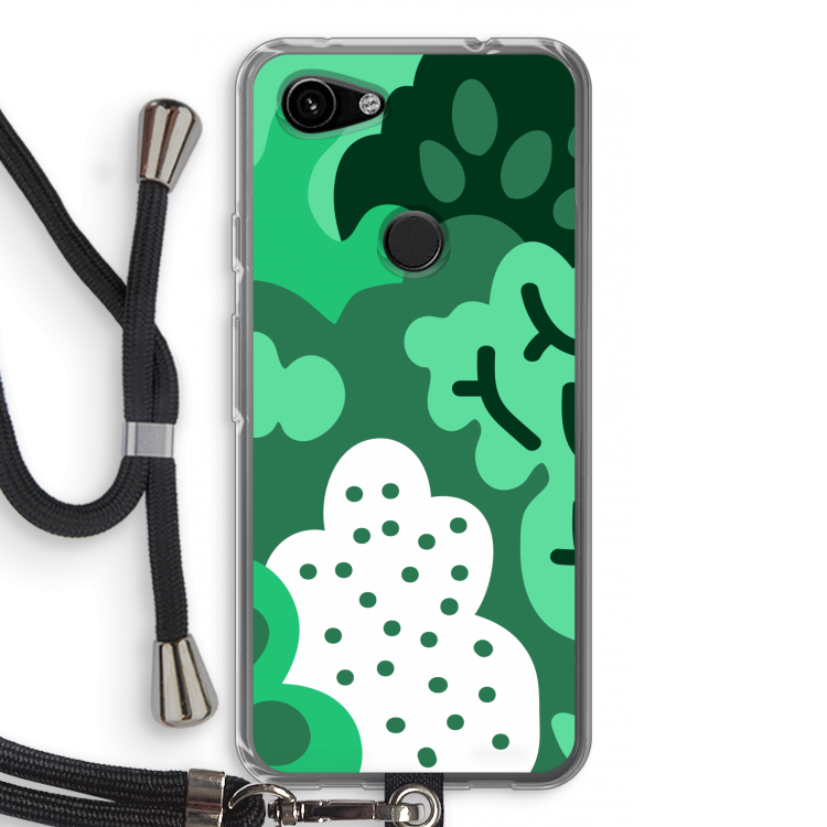 Bushes: Pixel 3a Transparant Hoesje met koord