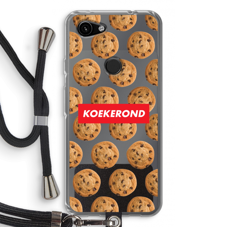 Koekerond: Pixel 3a Transparant Hoesje met koord