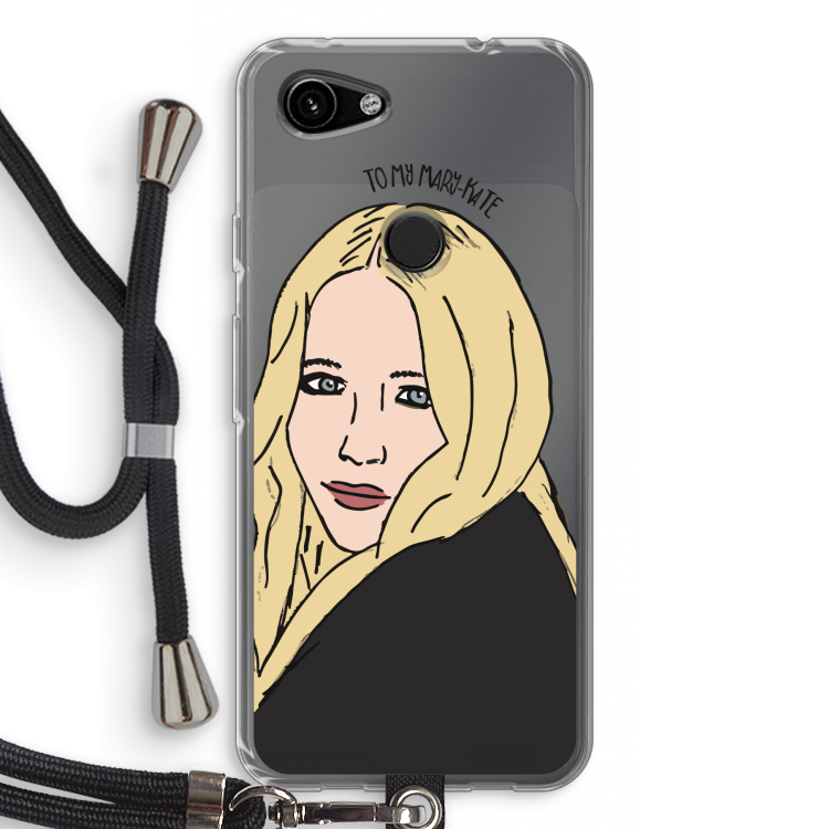 Mary Kate: Pixel 3a Transparant Hoesje met koord