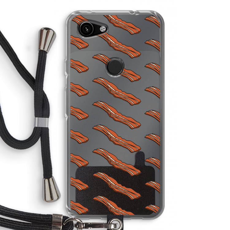 Bacon to my eggs #2: Pixel 3a Transparant Hoesje met koord