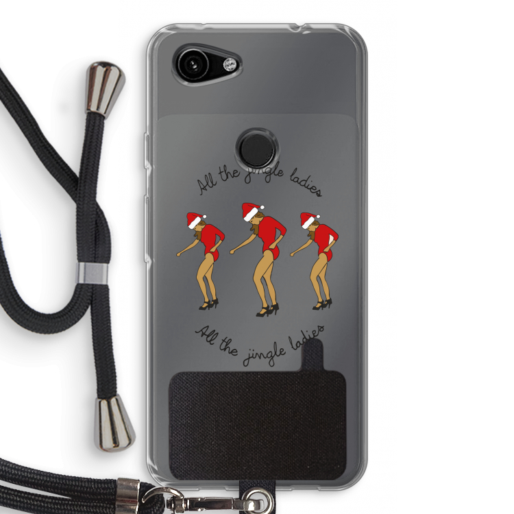 Jingle Ladies: Pixel 3a Transparant Hoesje met koord