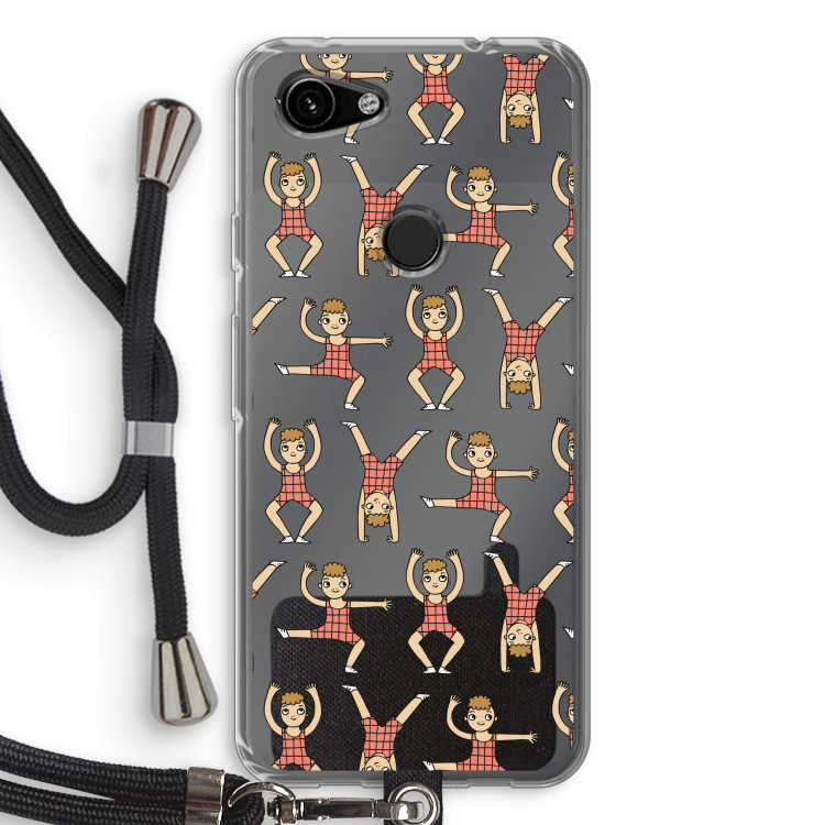 Gymboys: Pixel 3a Transparant Hoesje met koord