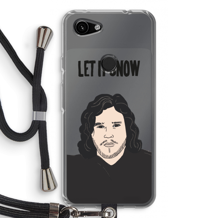Let It Snow: Pixel 3a Transparant Hoesje met koord