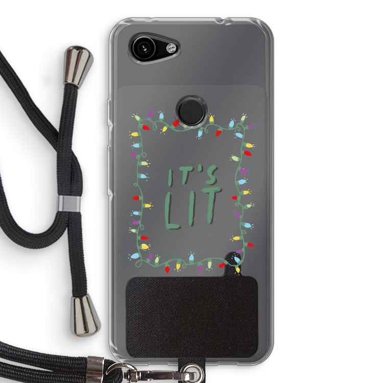 It's Lit: Pixel 3a Transparant Hoesje met koord