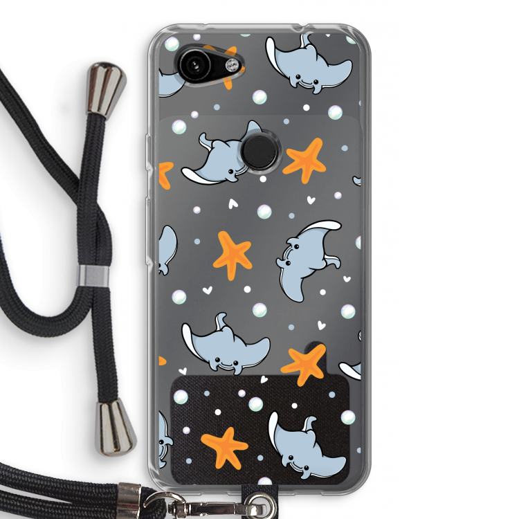 Manta: Pixel 3a Transparant Hoesje met koord