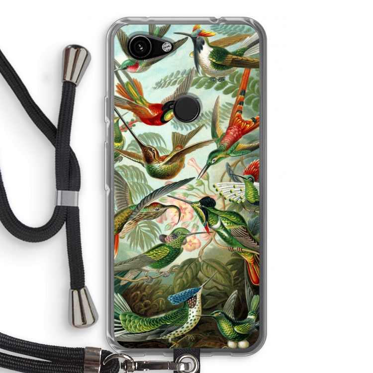 Haeckel Trochilidae: Pixel 3a Transparant Hoesje met koord