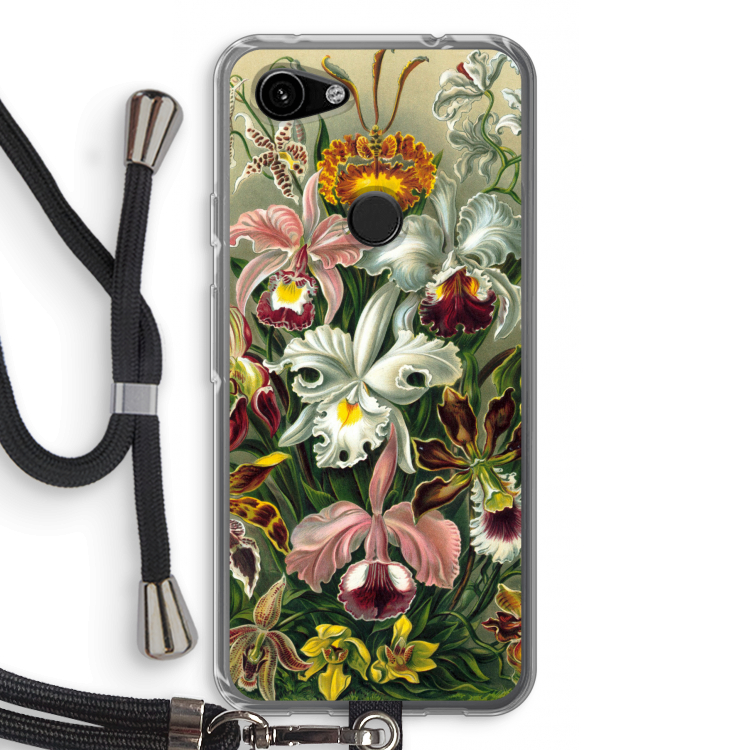Haeckel Orchidae: Pixel 3a Transparant Hoesje met koord
