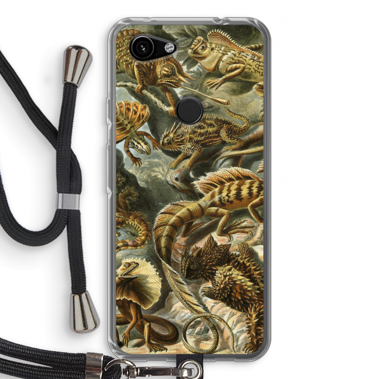 Haeckel Lacertilia: Pixel 3a Transparant Hoesje met koord