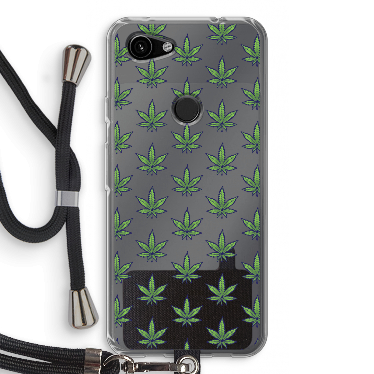 Weed: Pixel 3a Transparant Hoesje met koord