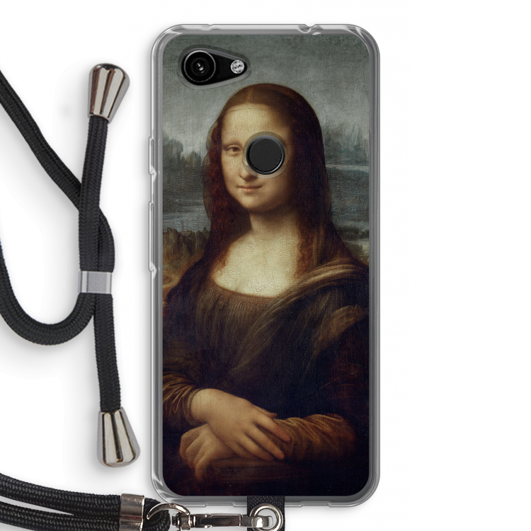 Mona Lisa: Pixel 3a Transparant Hoesje met koord