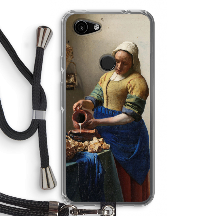 The Milkmaid: Pixel 3a Transparant Hoesje met koord