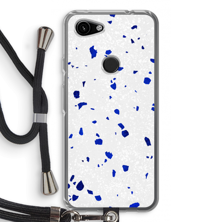 Terrazzo N°5: Pixel 3a Transparant Hoesje met koord