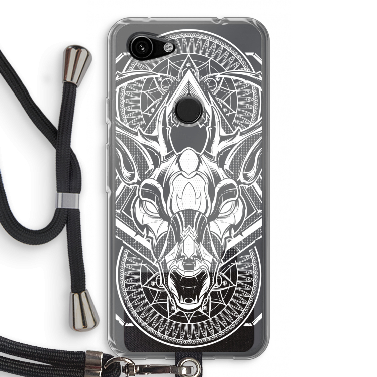 Oh Deer: Pixel 3a Transparant Hoesje met koord