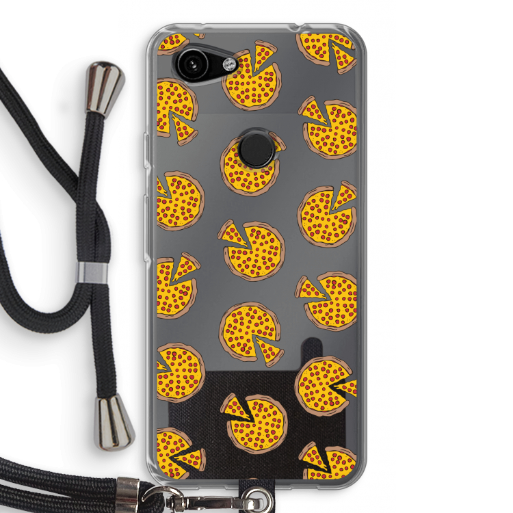You Had Me At Pizza: Pixel 3a Transparant Hoesje met koord
