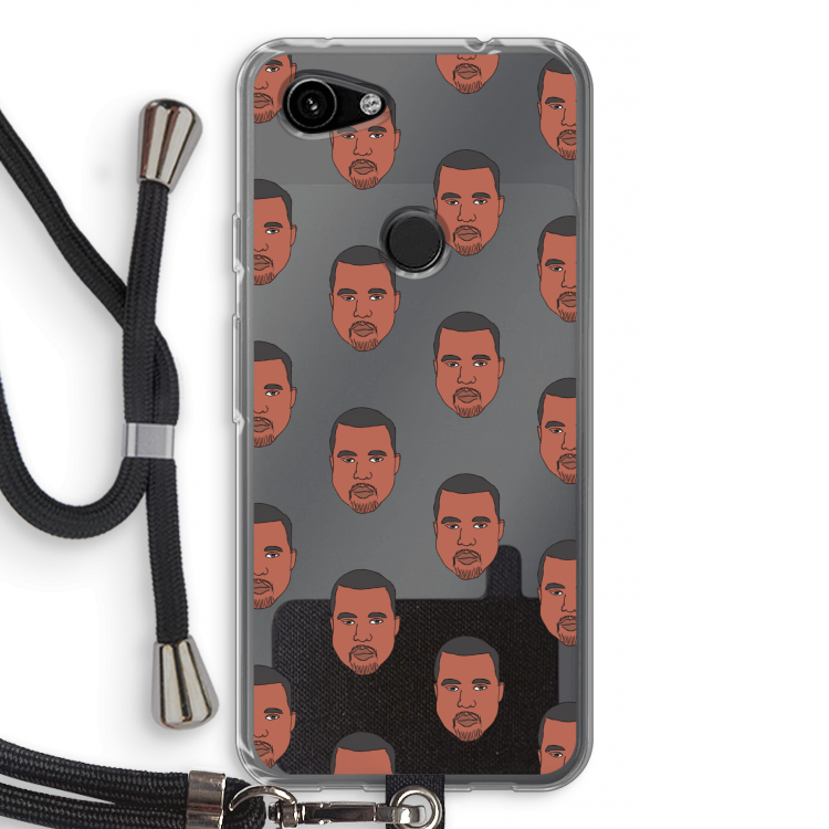 Kanye Call Me?: Pixel 3a Transparant Hoesje met koord