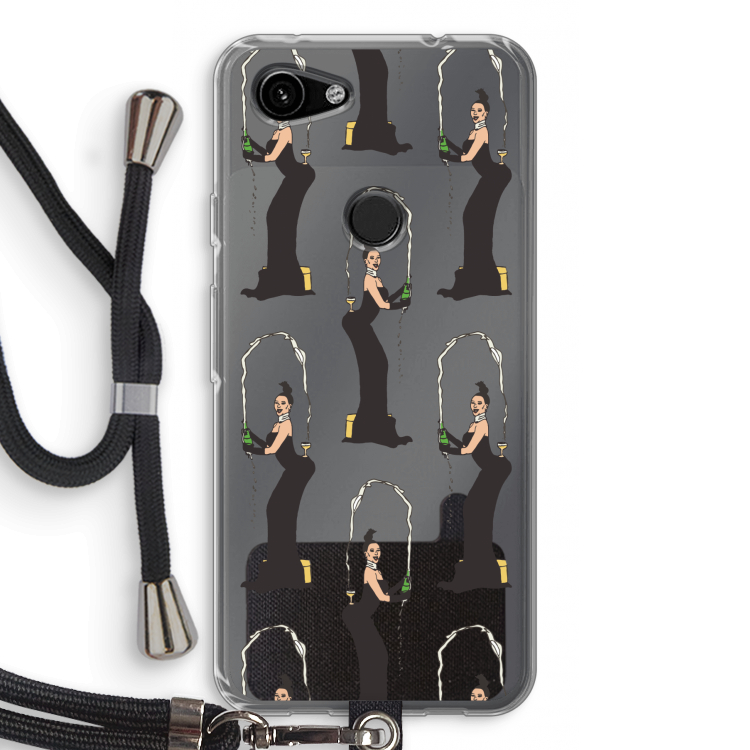 Pop Some Kim: Pixel 3a Transparant Hoesje met koord