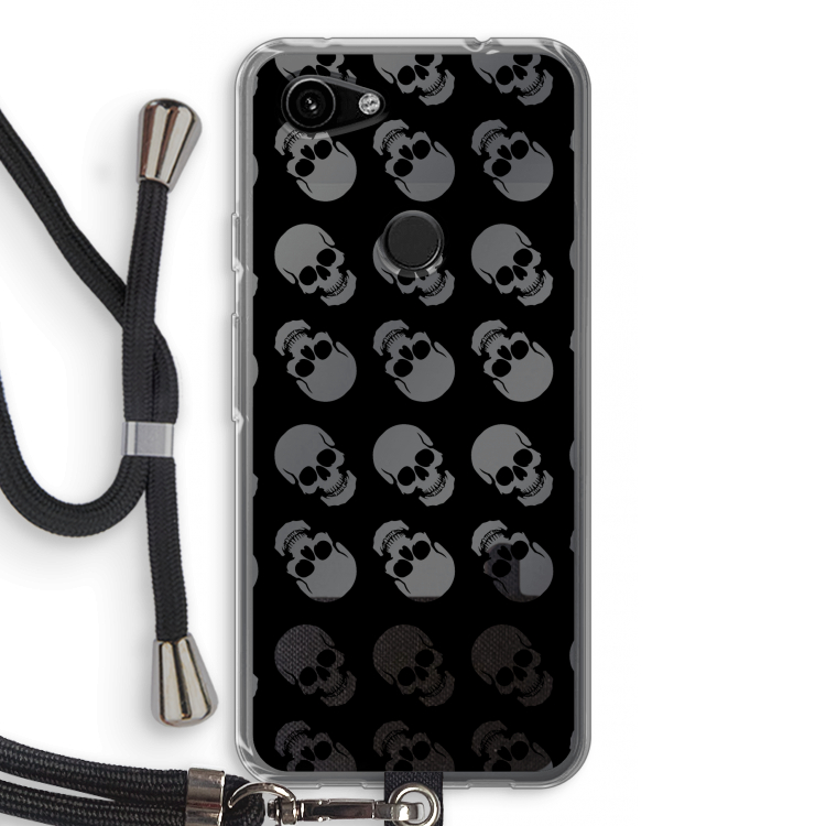 Musketon Skulls: Pixel 3a Transparant Hoesje met koord
