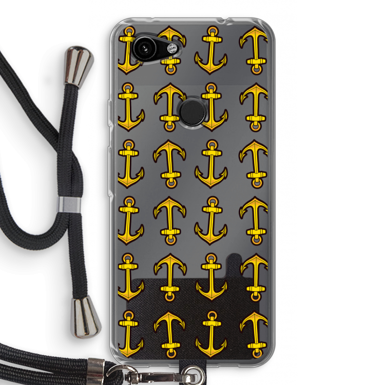 Musketon Anchor: Pixel 3a Transparant Hoesje met koord