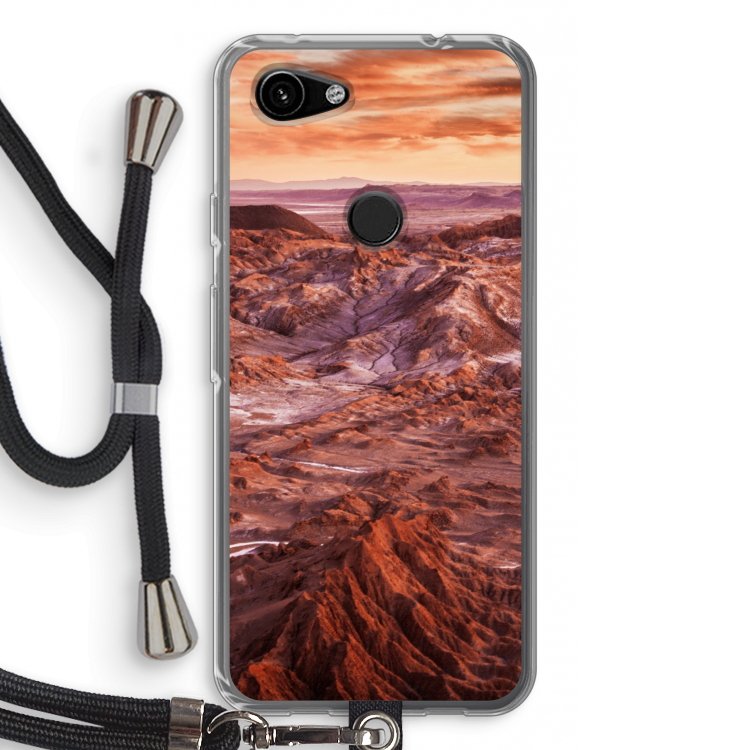 Mars: Pixel 3a Transparant Hoesje met koord