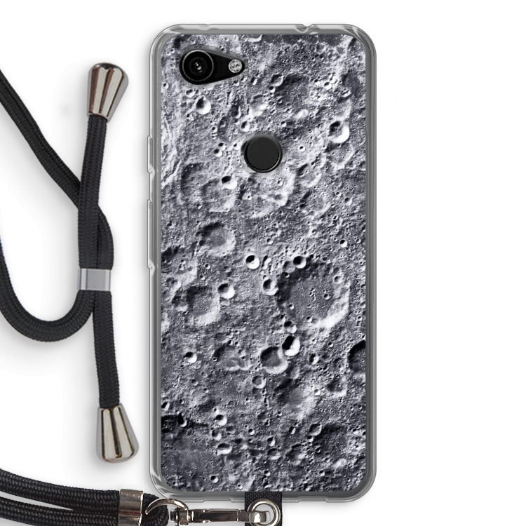 Maanlandschap: Pixel 3a Transparant Hoesje met koord