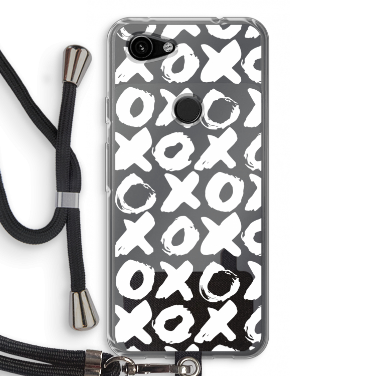 XOXO: Pixel 3a Transparant Hoesje met koord