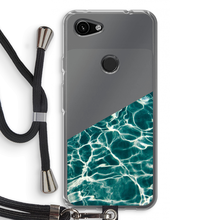 Weerkaatsing water: Pixel 3a Transparant Hoesje met koord