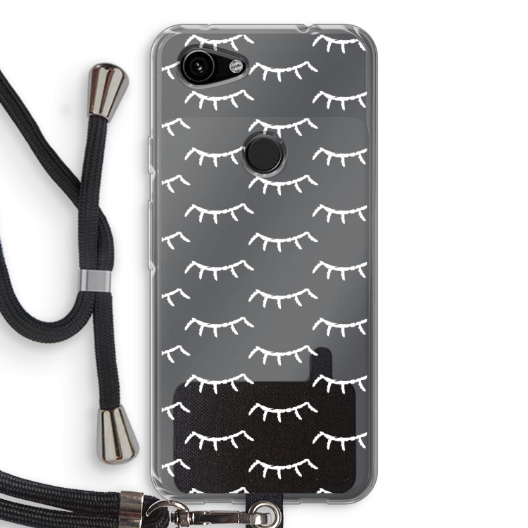 Wimpers: Pixel 3a Transparant Hoesje met koord