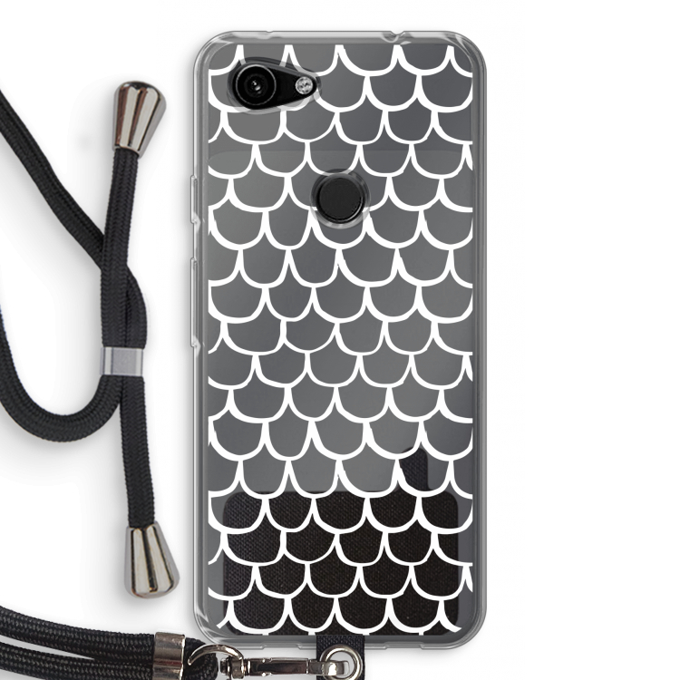 Dakpannetjes: Pixel 3a Transparant Hoesje met koord