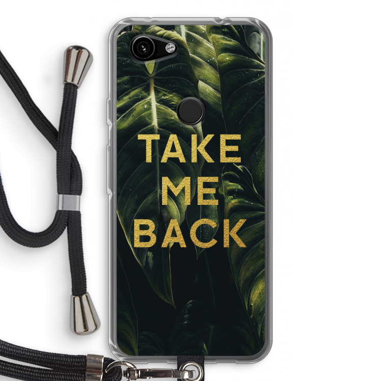 Take me back: Pixel 3a Transparant Hoesje met koord