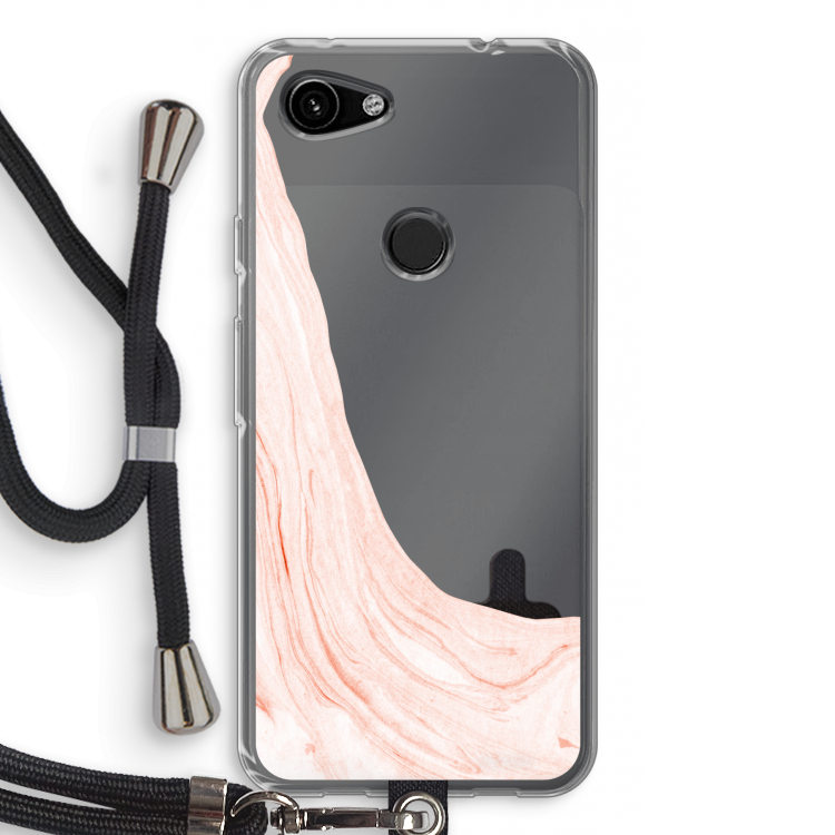 Peach bath: Pixel 3a Transparant Hoesje met koord
