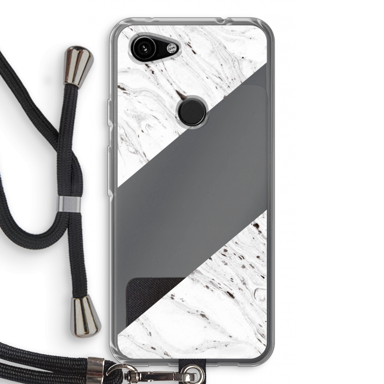 Biggest stripe: Pixel 3a Transparant Hoesje met koord