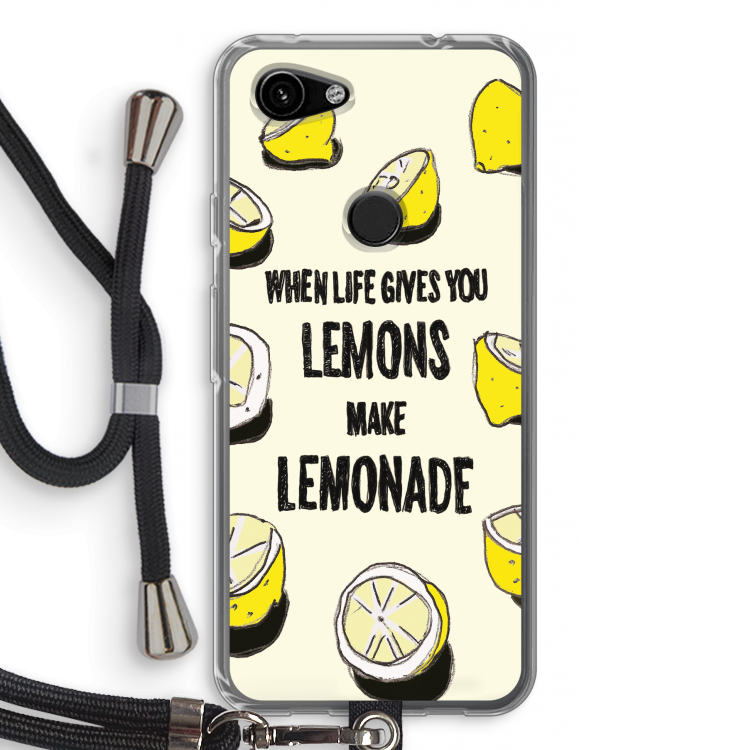 Lemonade: Pixel 3a Transparant Hoesje met koord