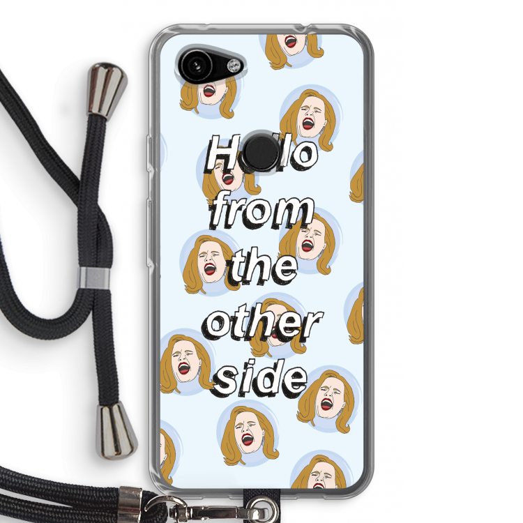 Hello: Pixel 3a Transparant Hoesje met koord