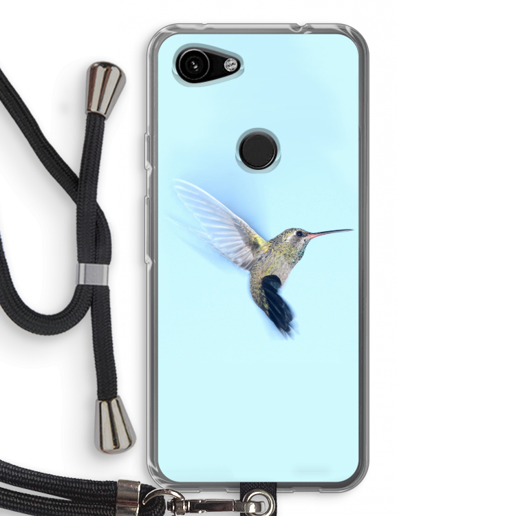 Kolibri: Pixel 3a Transparant Hoesje met koord