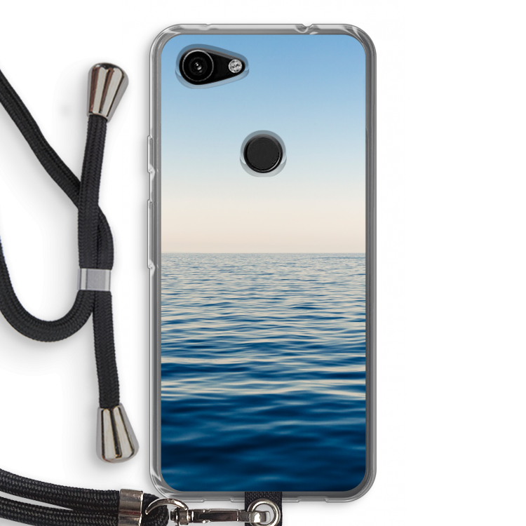 Water horizon: Pixel 3a Transparant Hoesje met koord