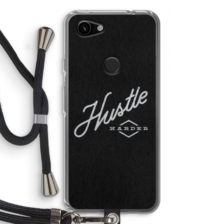 Hustle: Pixel 3a Transparant Hoesje met koord