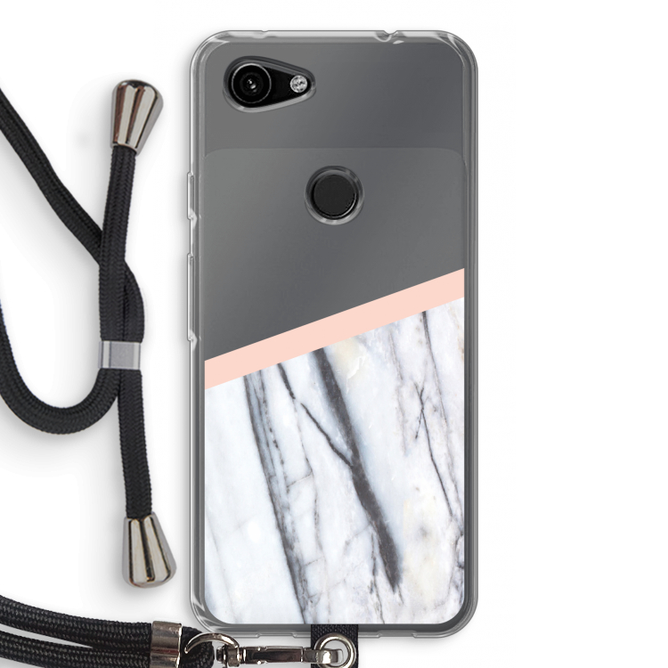 A touch of peach: Pixel 3a Transparant Hoesje met koord