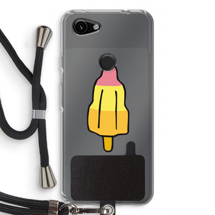Raketijsje: Pixel 3a Transparant Hoesje met koord