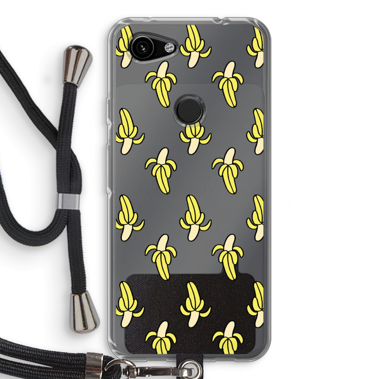 Bananas: Pixel 3a Transparant Hoesje met koord
