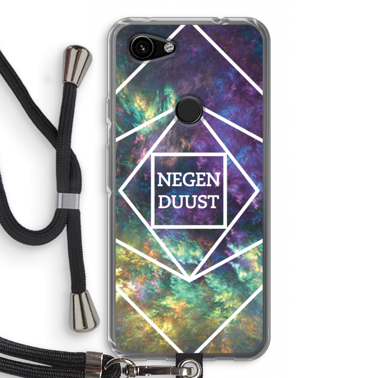 Negenduust ruimte: Pixel 3a Transparant Hoesje met koord