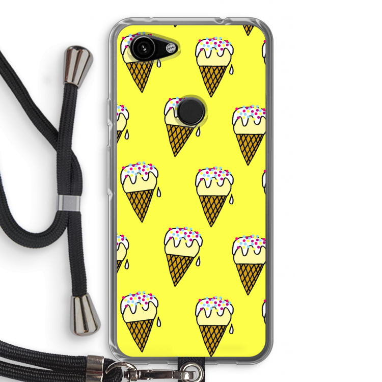 Isjes: Pixel 3a Transparant Hoesje met koord