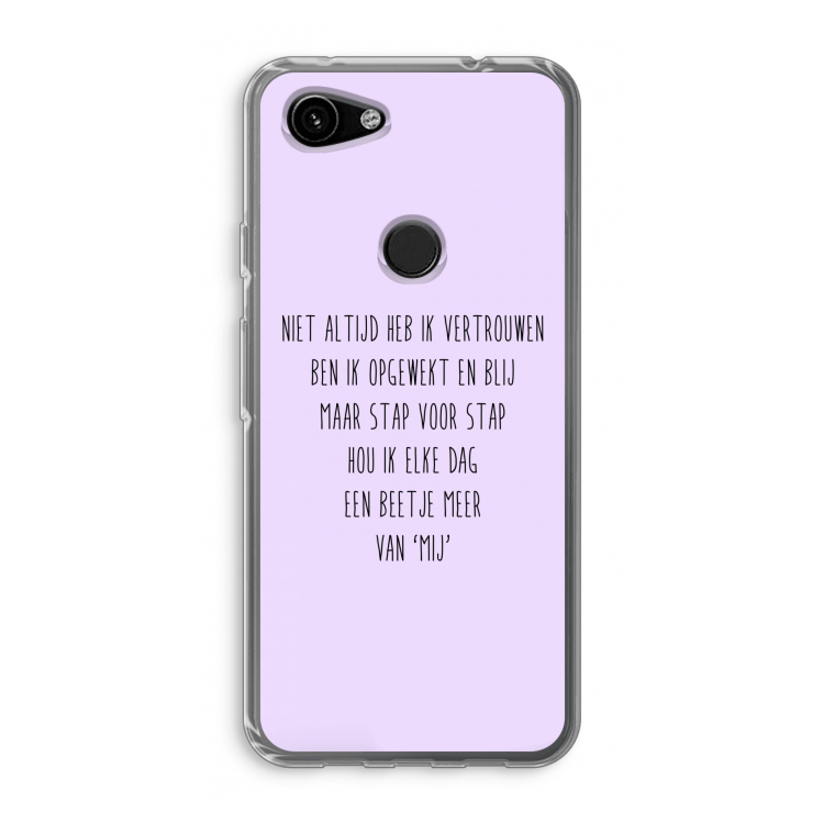 Zelfvertrouwen: Google Pixel 3a Transparant Hoesje