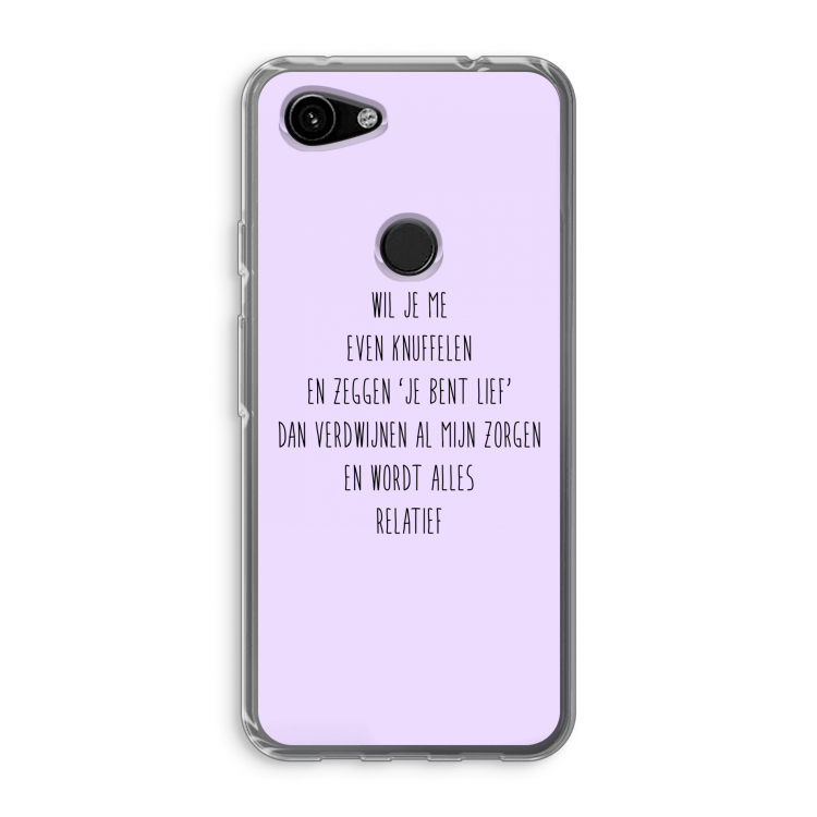 Relatief: Google Pixel 3a Transparant Hoesje