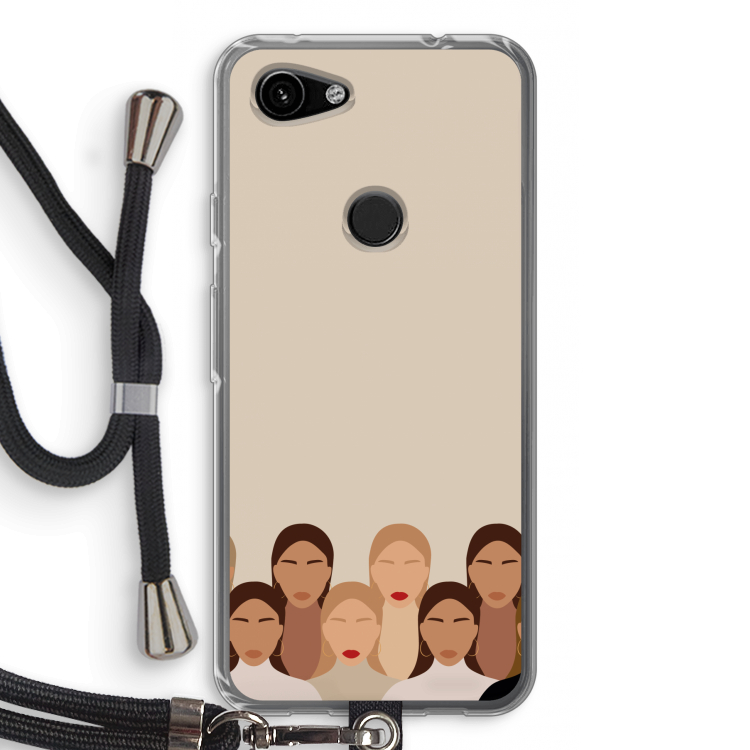 Girls girls girls: Pixel 3a Transparant Hoesje met koord