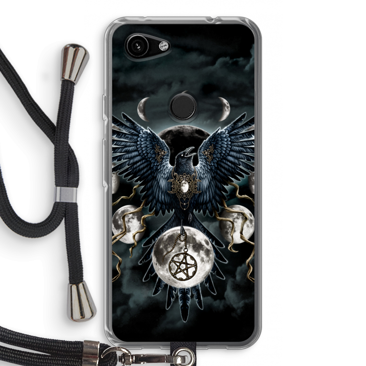 Sinister Wings: Pixel 3a Transparant Hoesje met koord