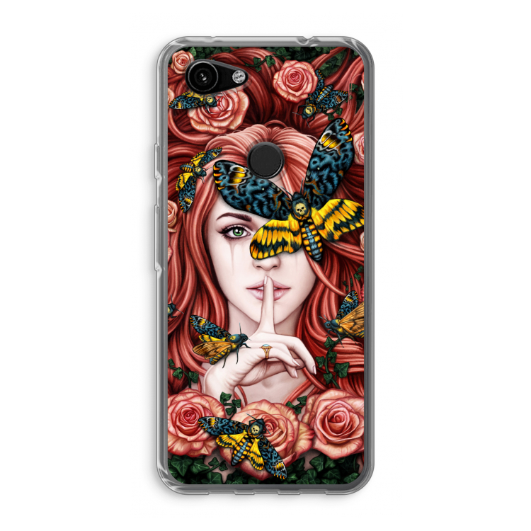 Lady Moth: Google Pixel 3a Transparant Hoesje