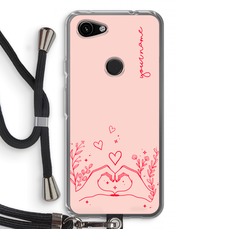 Love is in the air: Pixel 3a Transparant Hoesje met koord