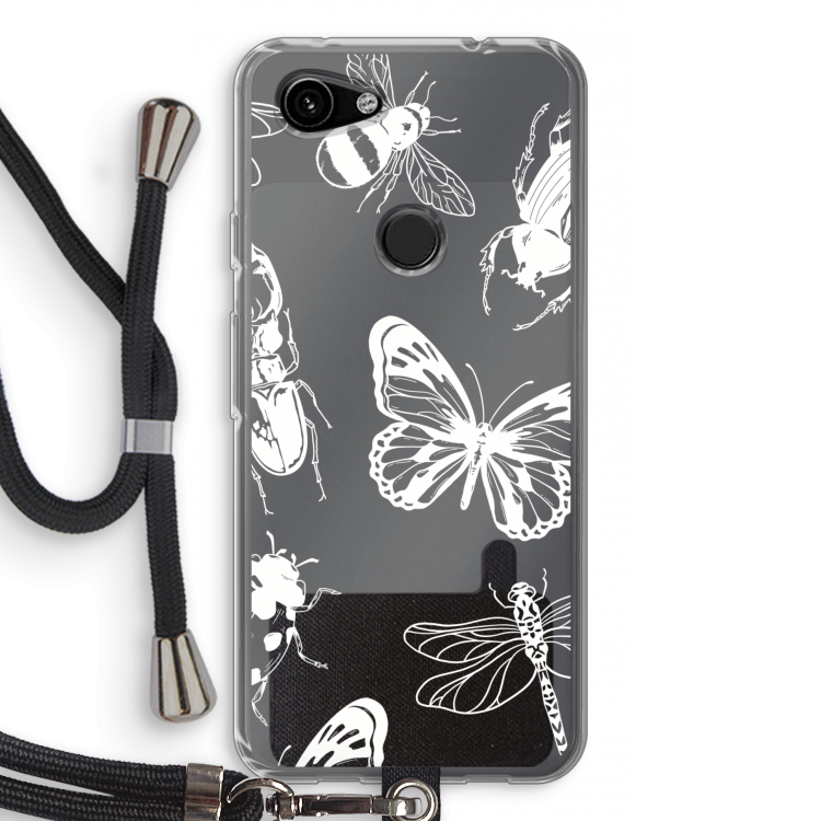 Tiny Bugs: Pixel 3a Transparant Hoesje met koord